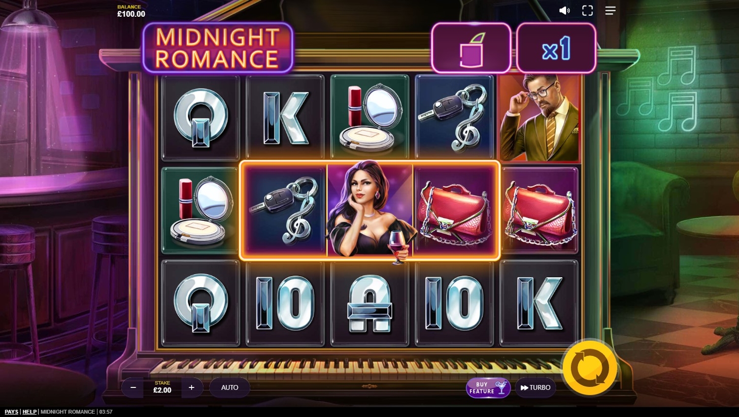 Midnight Romance Slot Gameplay