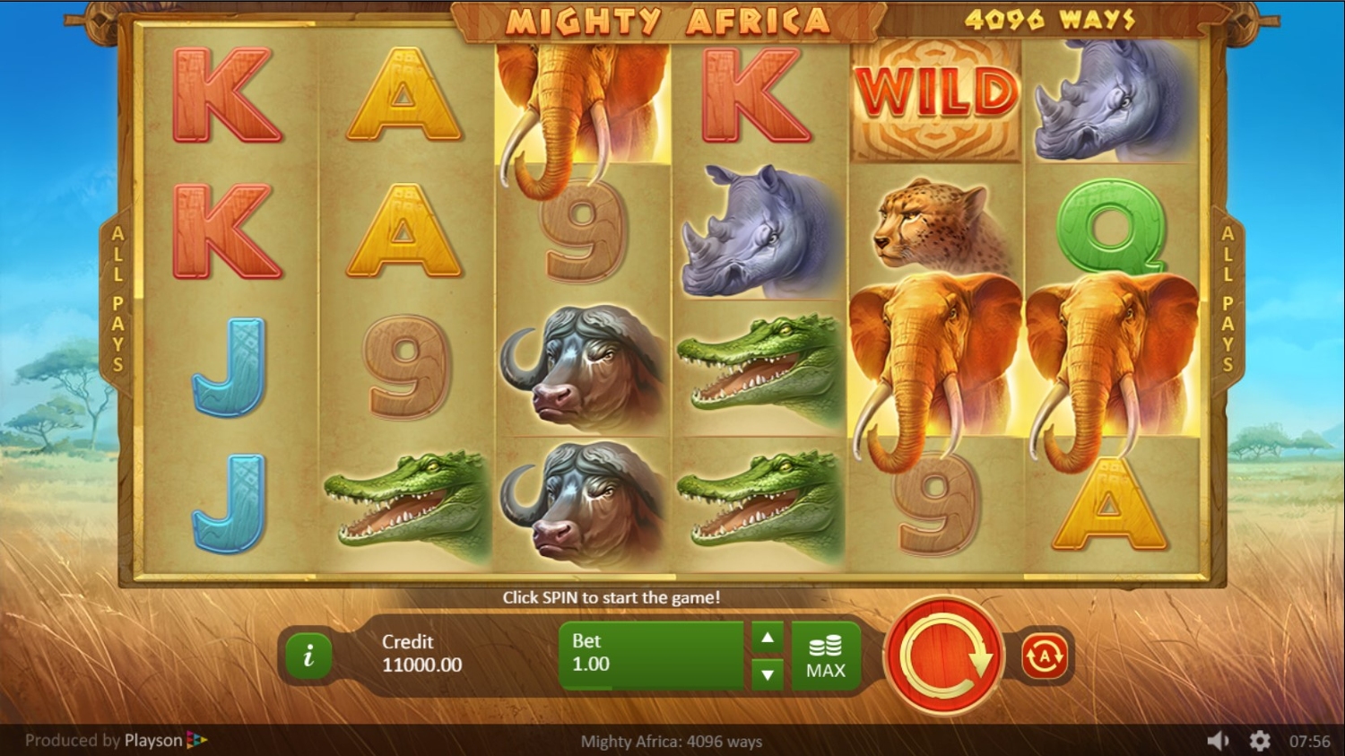 Mighty Africa Slot Gameplay