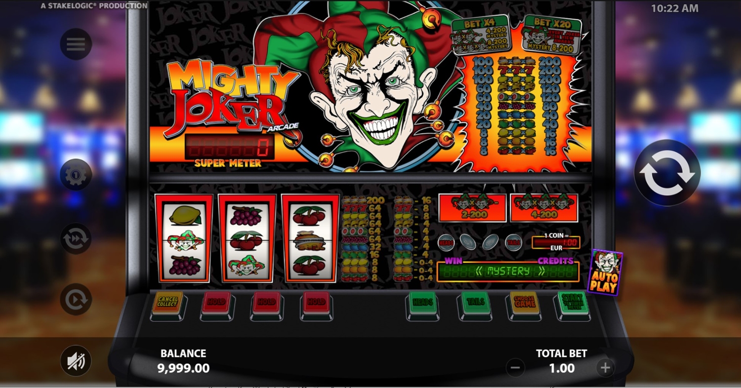 Mighty Joker Arcade Slot Gameplay