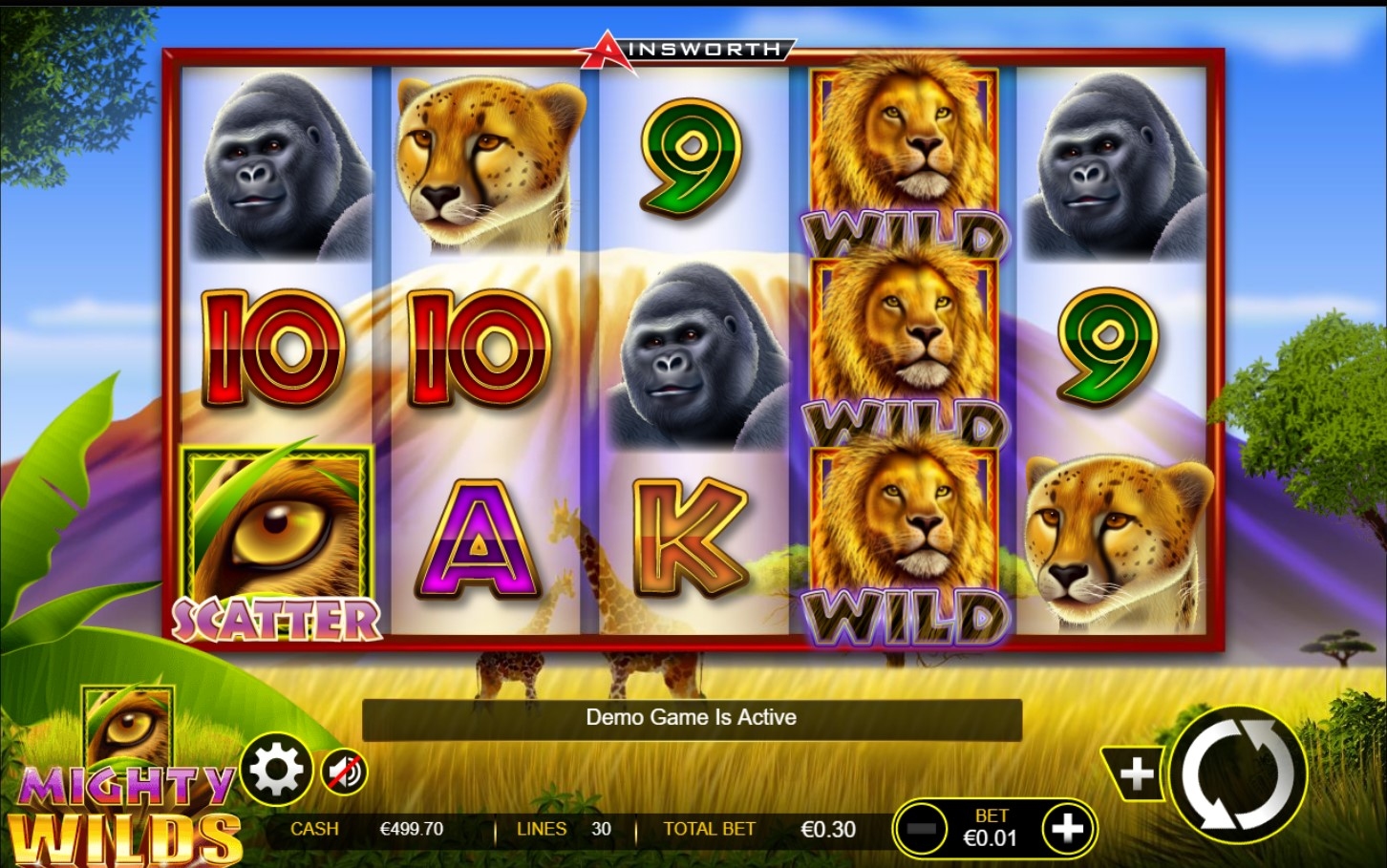 Mighty Wilds Slot Gameplay