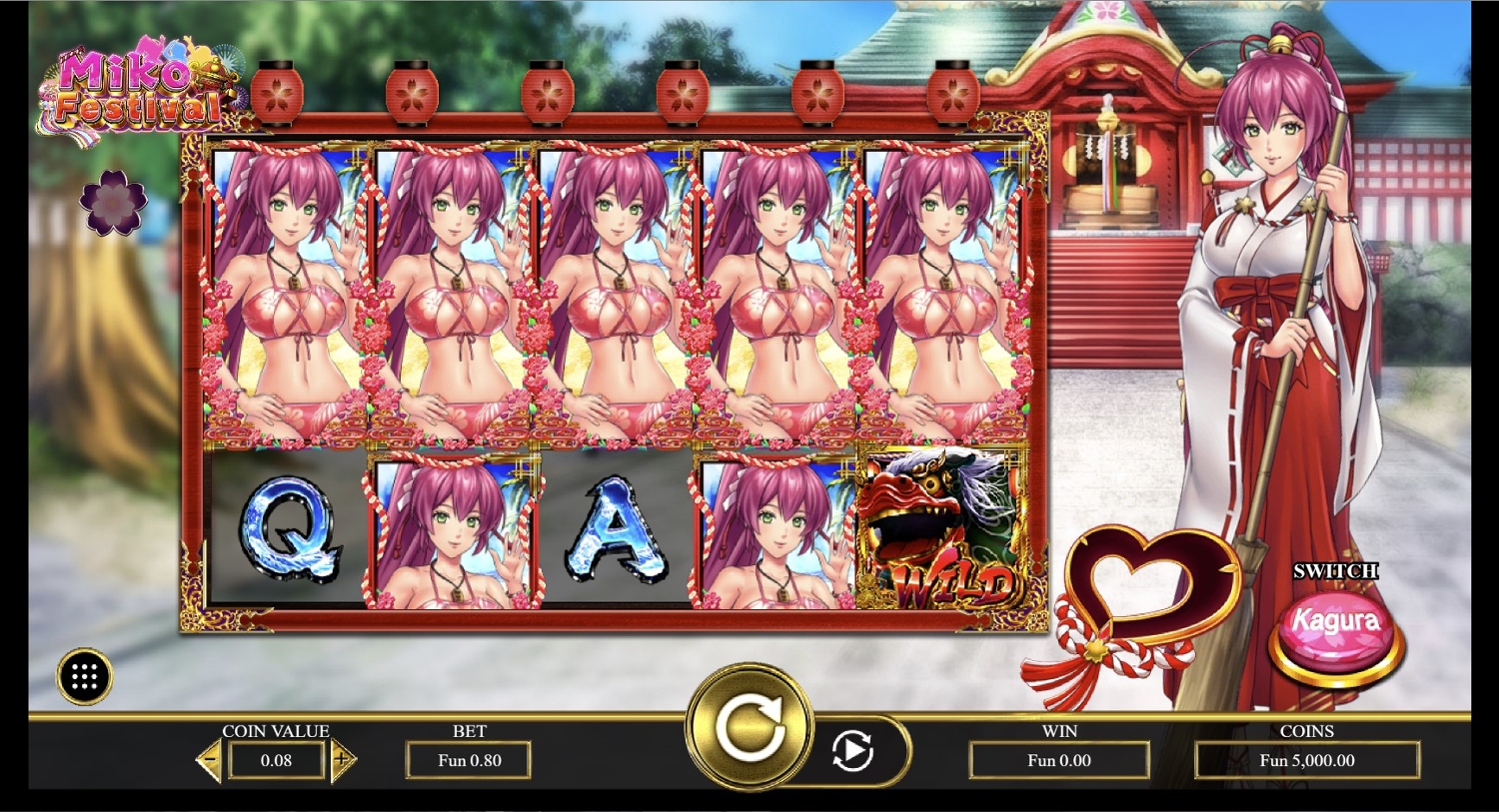 Miko Festival Slot Gameplay