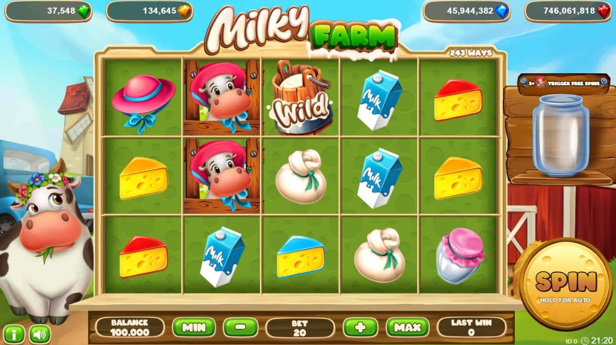 Milky Farm Slot Gameplay