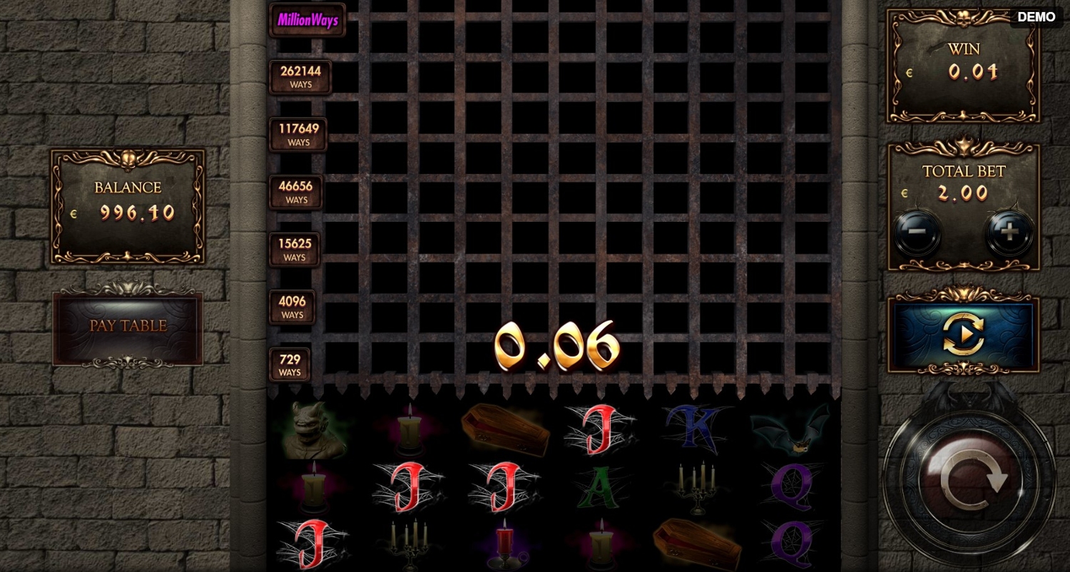 Million Dracula Slot Gameplay