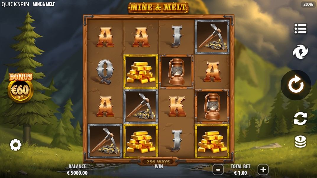 Mine and Melt Slot Gameplay