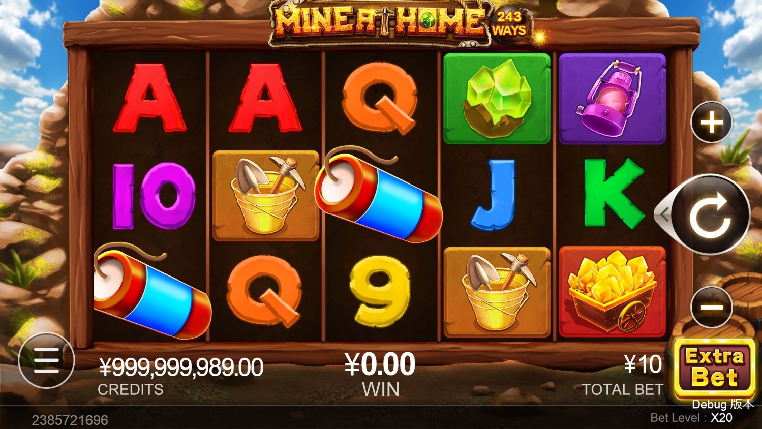 Mine at home Slot Gameplay