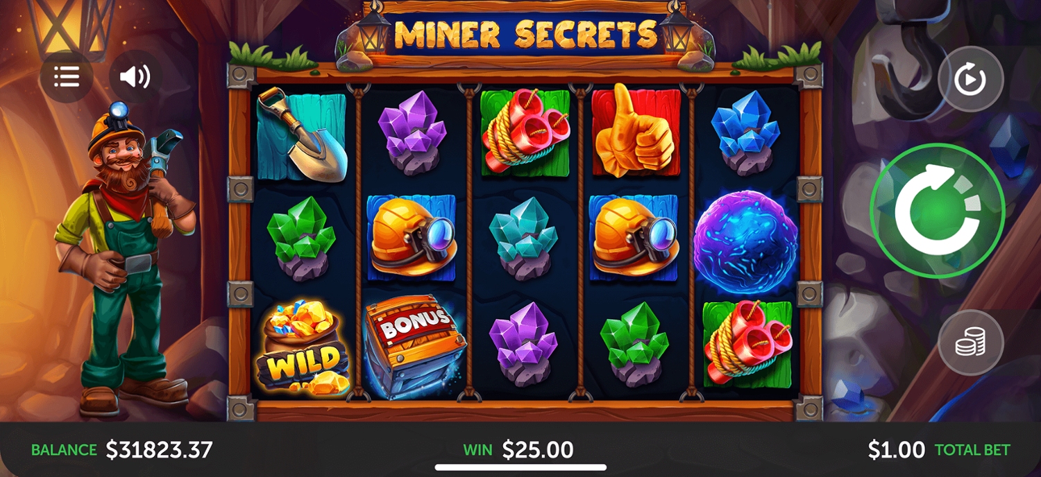 Miner Secrets Slot Gameplay