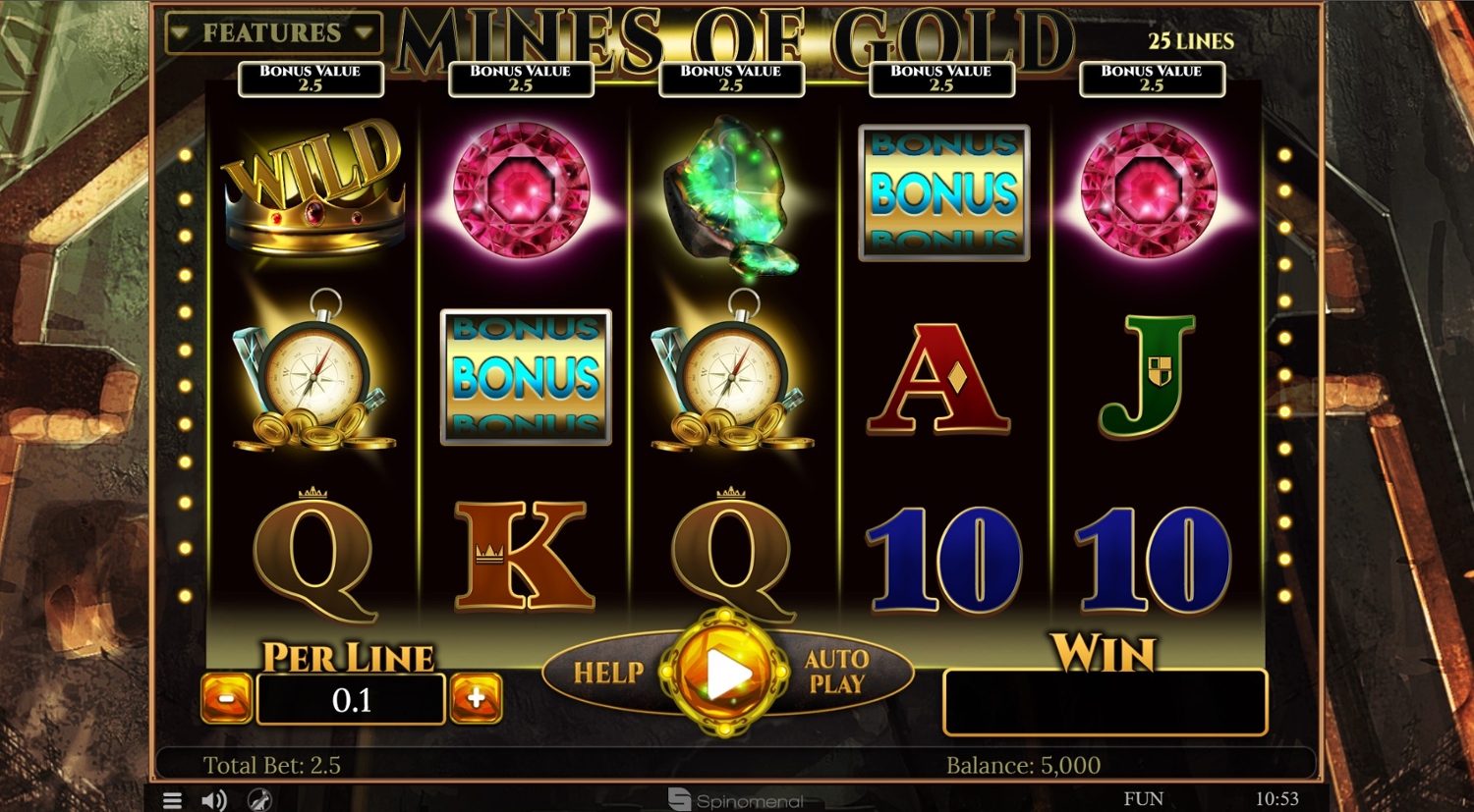 Mines of Gold Slot Gameplay