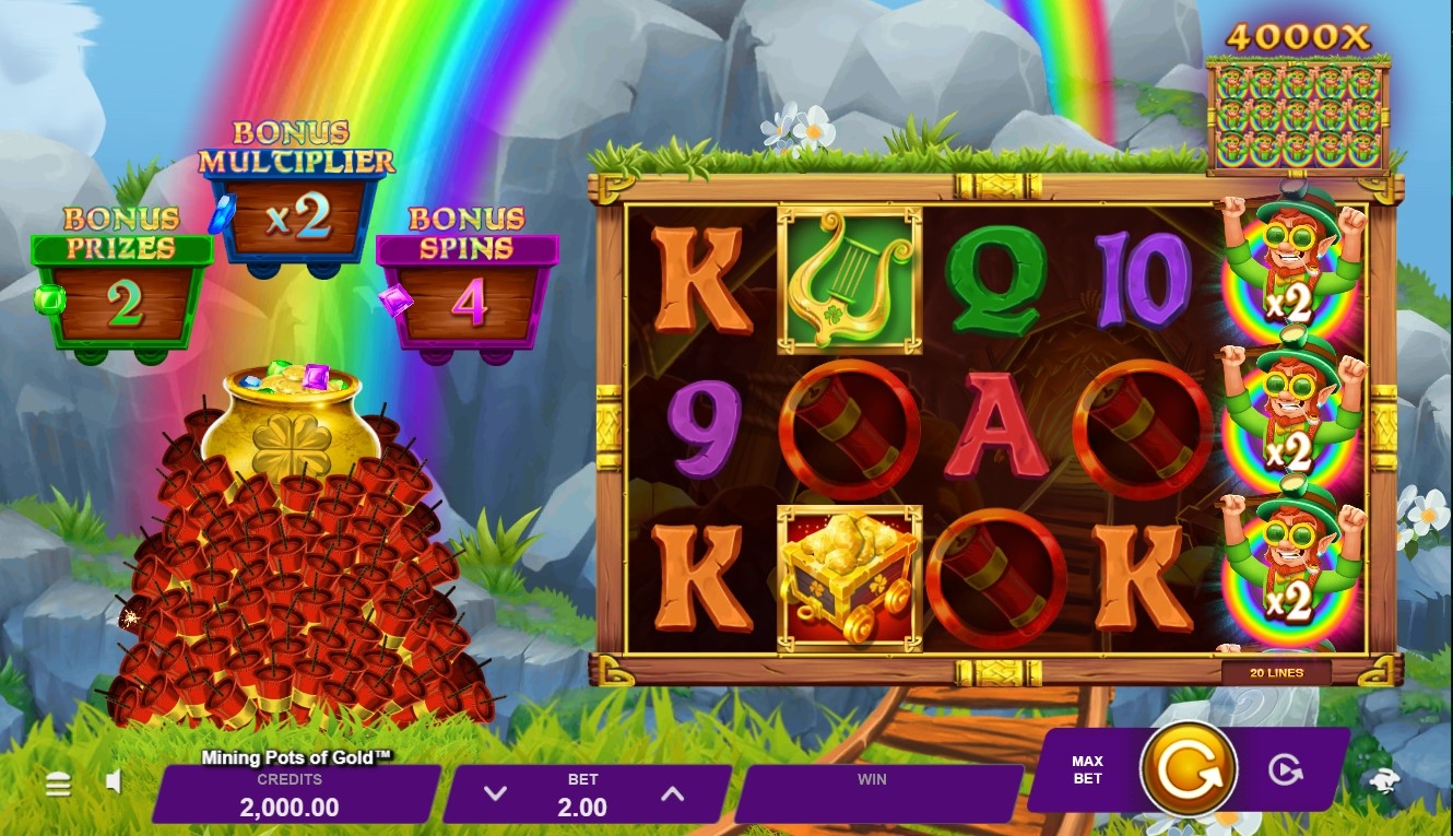 Mining Pots of Gold Slot Gameplay