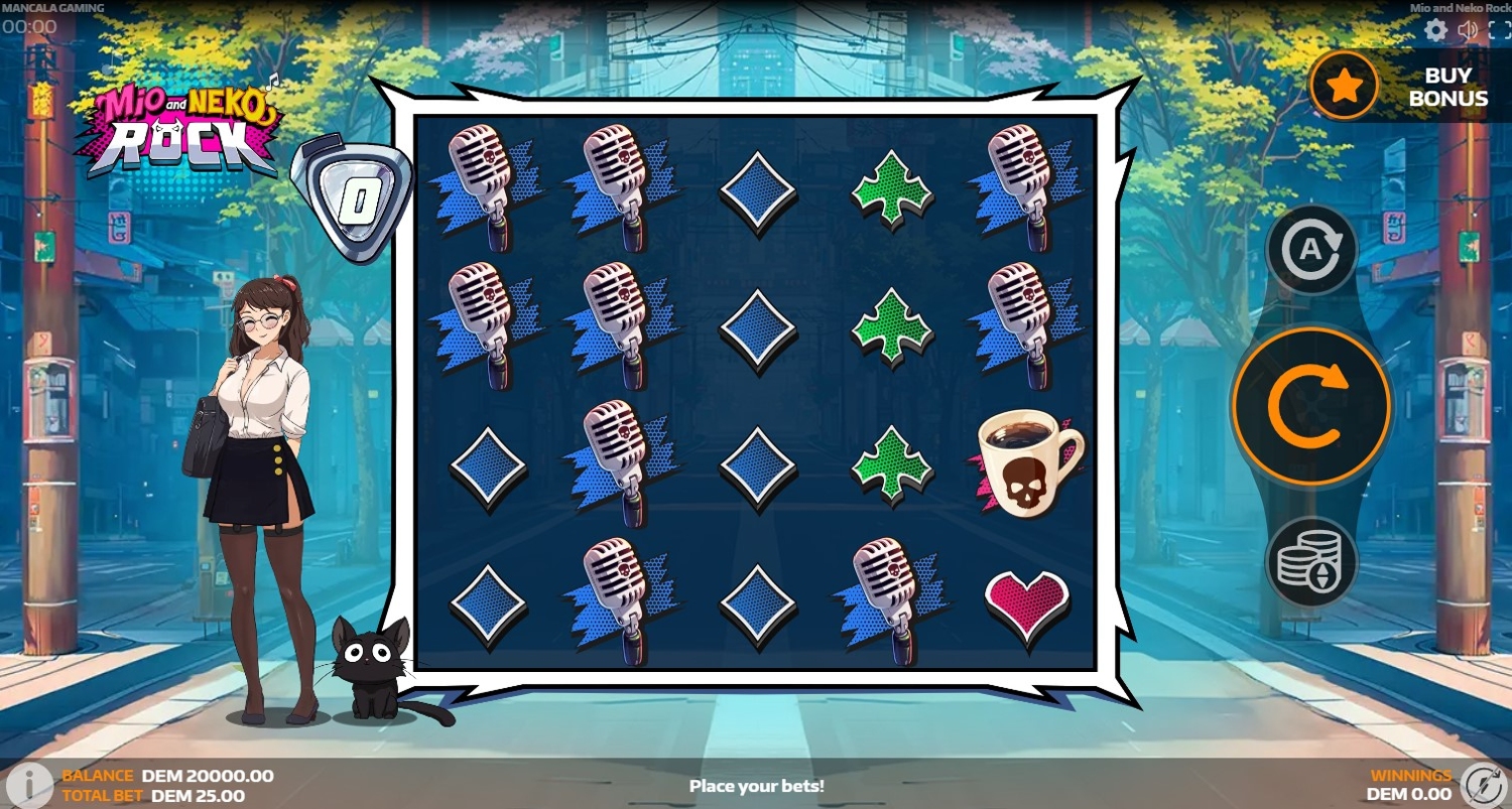 Mio and Neko Rock Slot Gameplay