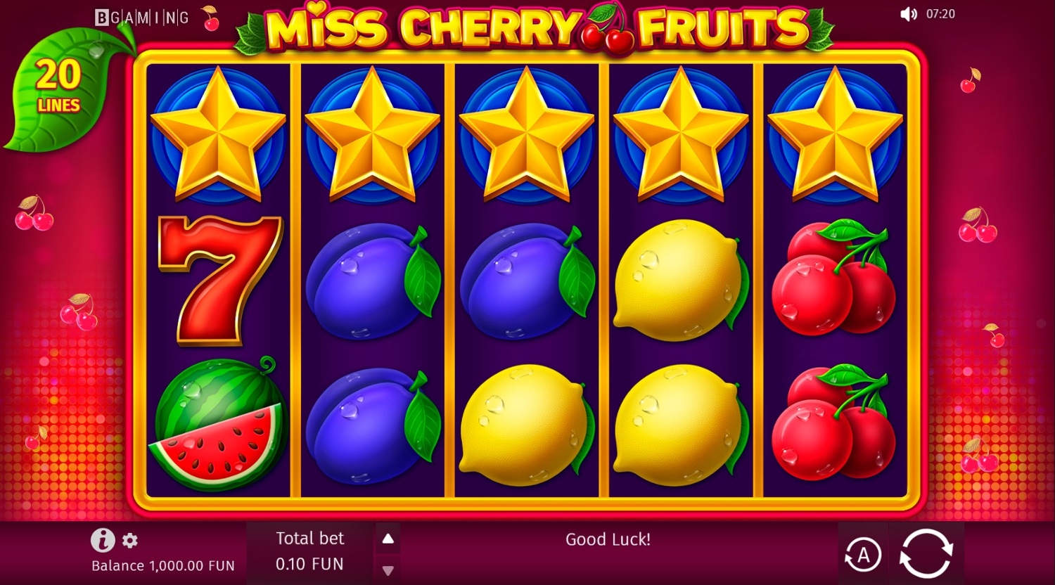 Miss Cherry Fruits Slot Gameplay