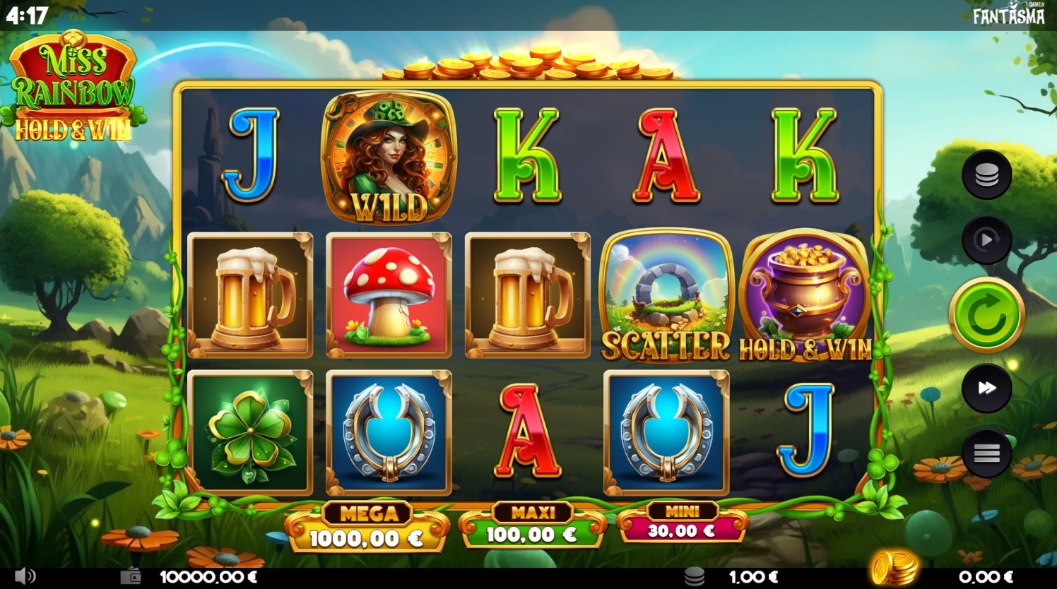 Miss Rainbow: Hold & Win Slot Gameplay