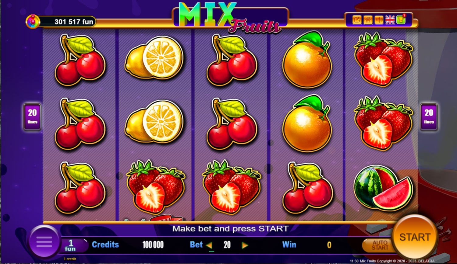 Mix Fruits Slot Gameplay