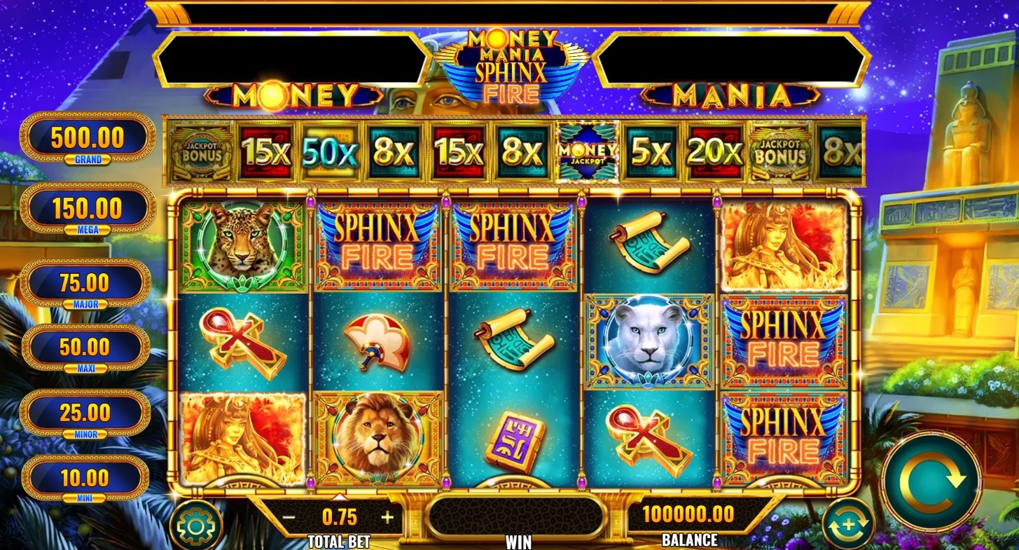 Money Mania Sphinx Fire Slot Gameplay