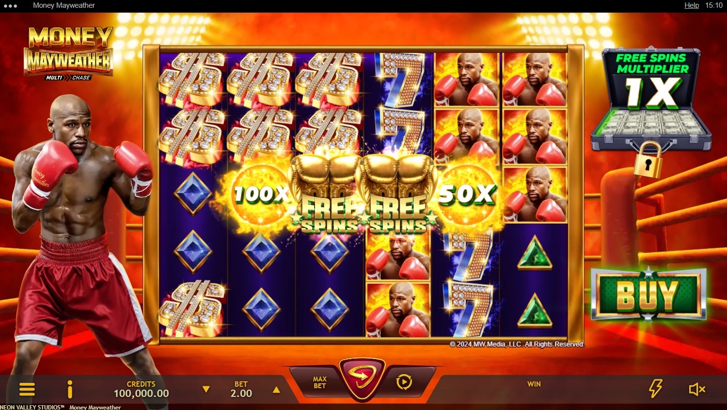 Money Mayweather Slot Gameplay