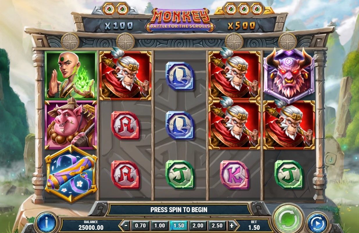 Monkey: Battle for the Scrolls Slot Gameplay