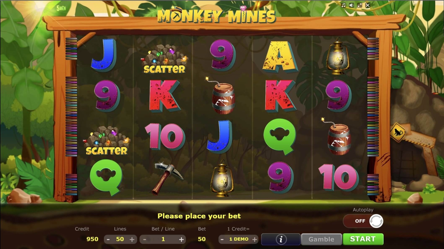 Monkey Mines Slot Gameplay