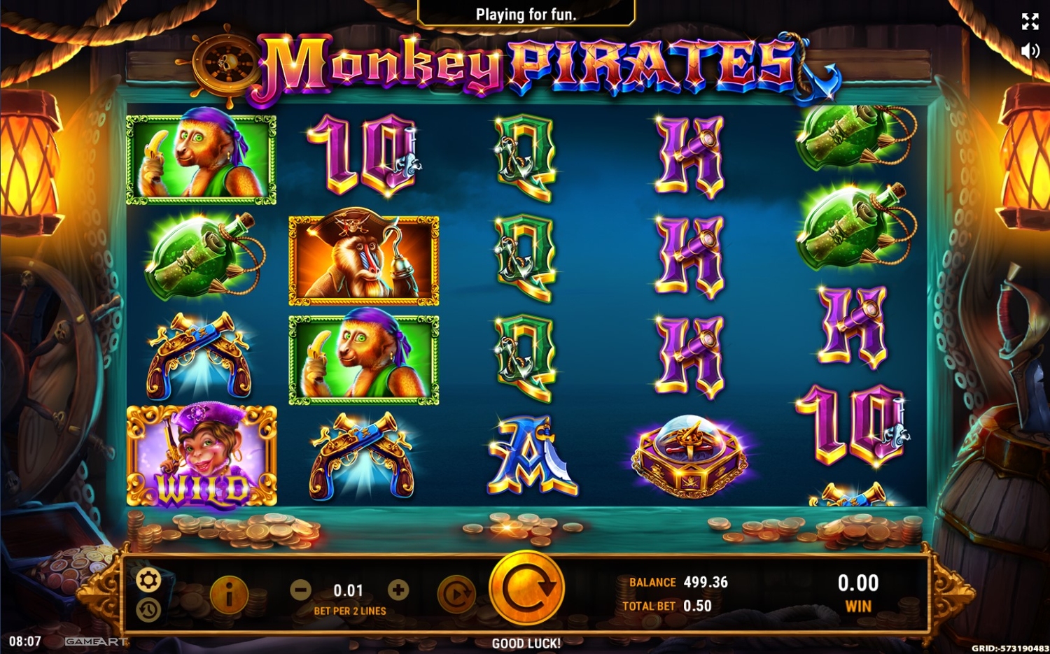 Monkey Pirates Slot Gameplay
