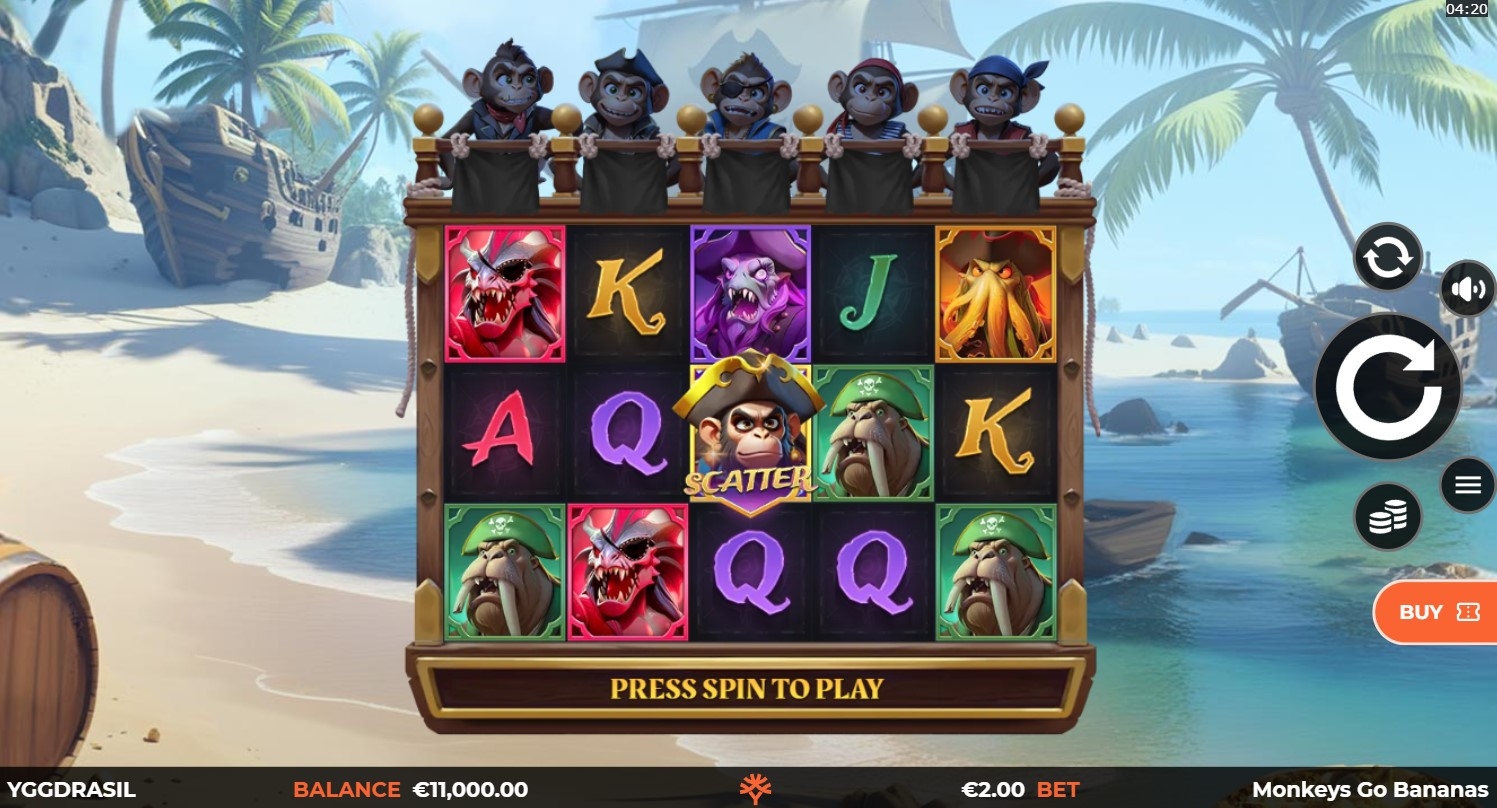 Monkeys Go Bananas MultiMax Slot Gameplay