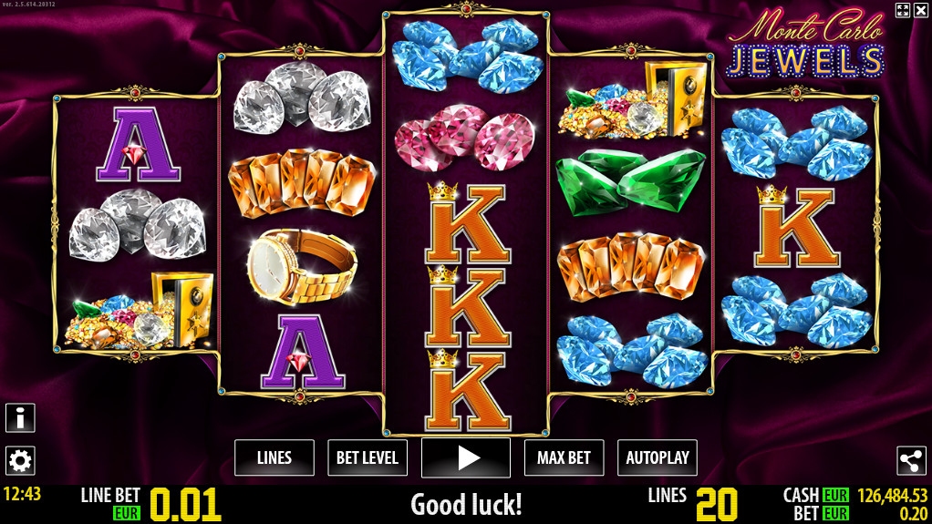 Monte Carlo Jewels Slot Gameplay