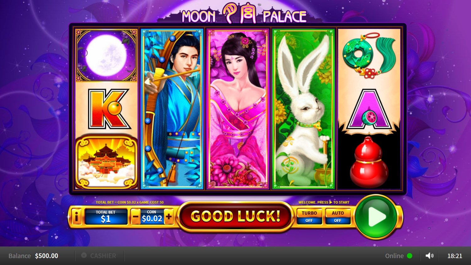 Moon Palace Slot Gameplay