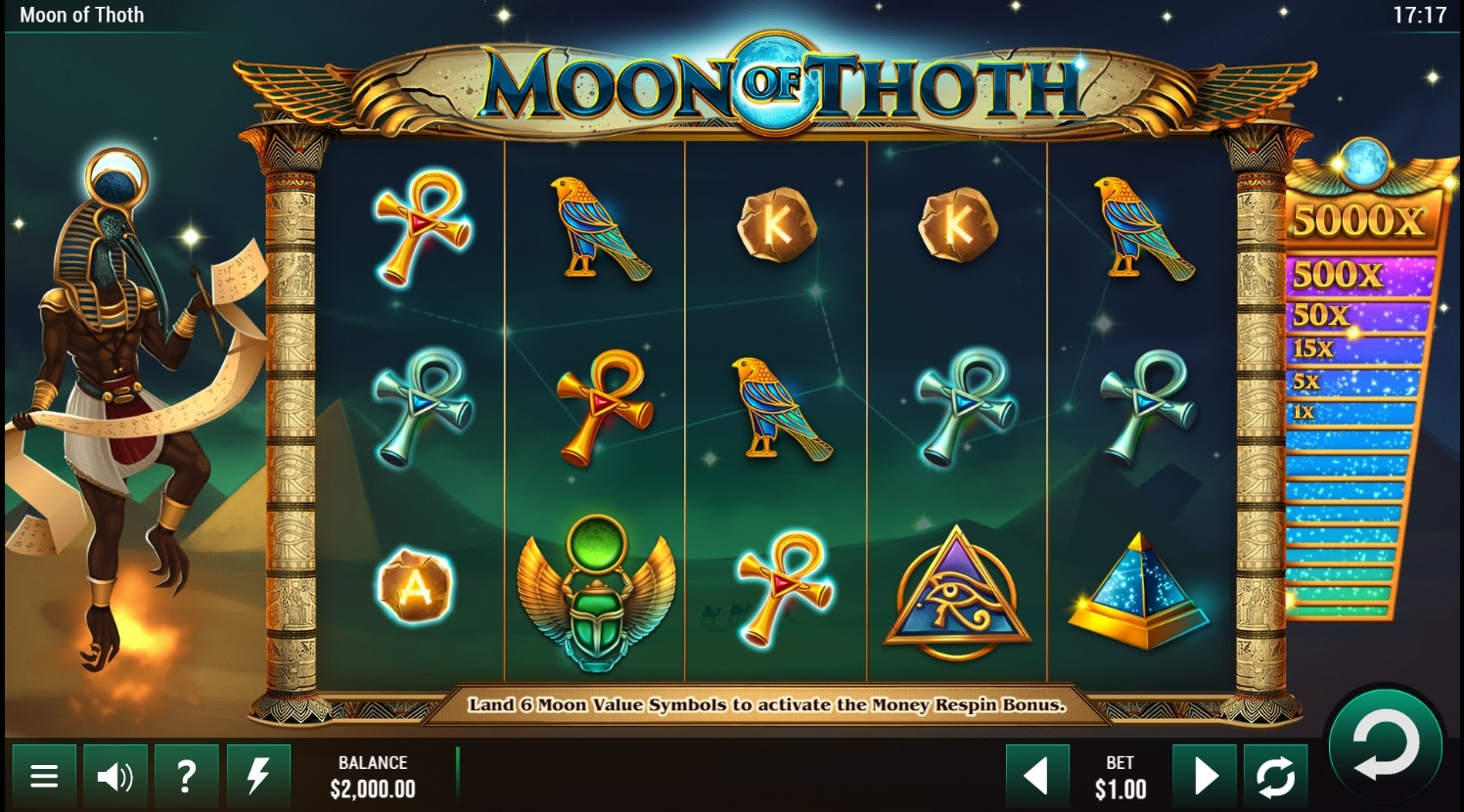 Moon of Thoth Slot Gameplay