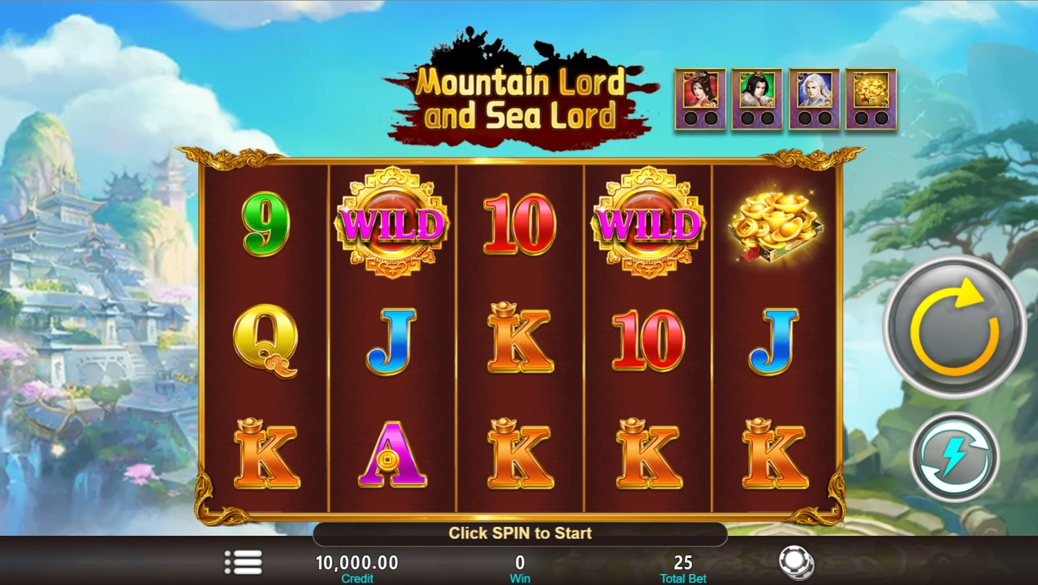 Mountain Lord and Sea Lord Slot Gameplay