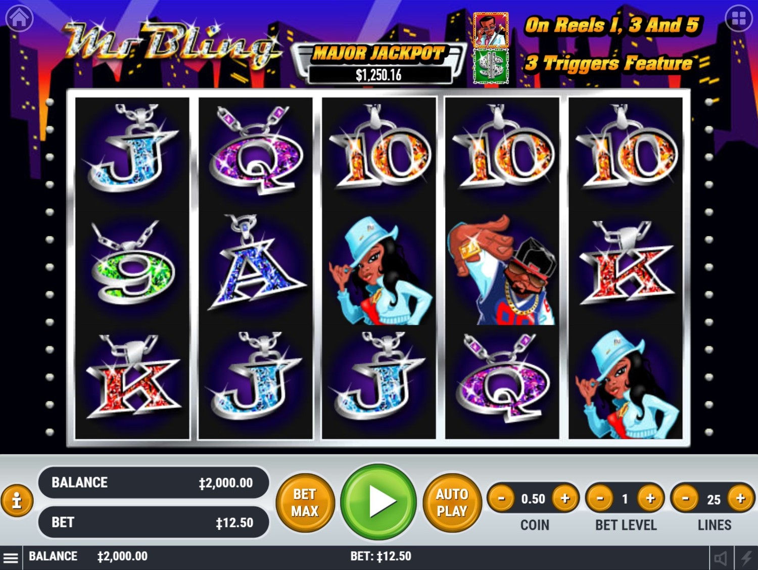 Mr Bling Slot Gameplay