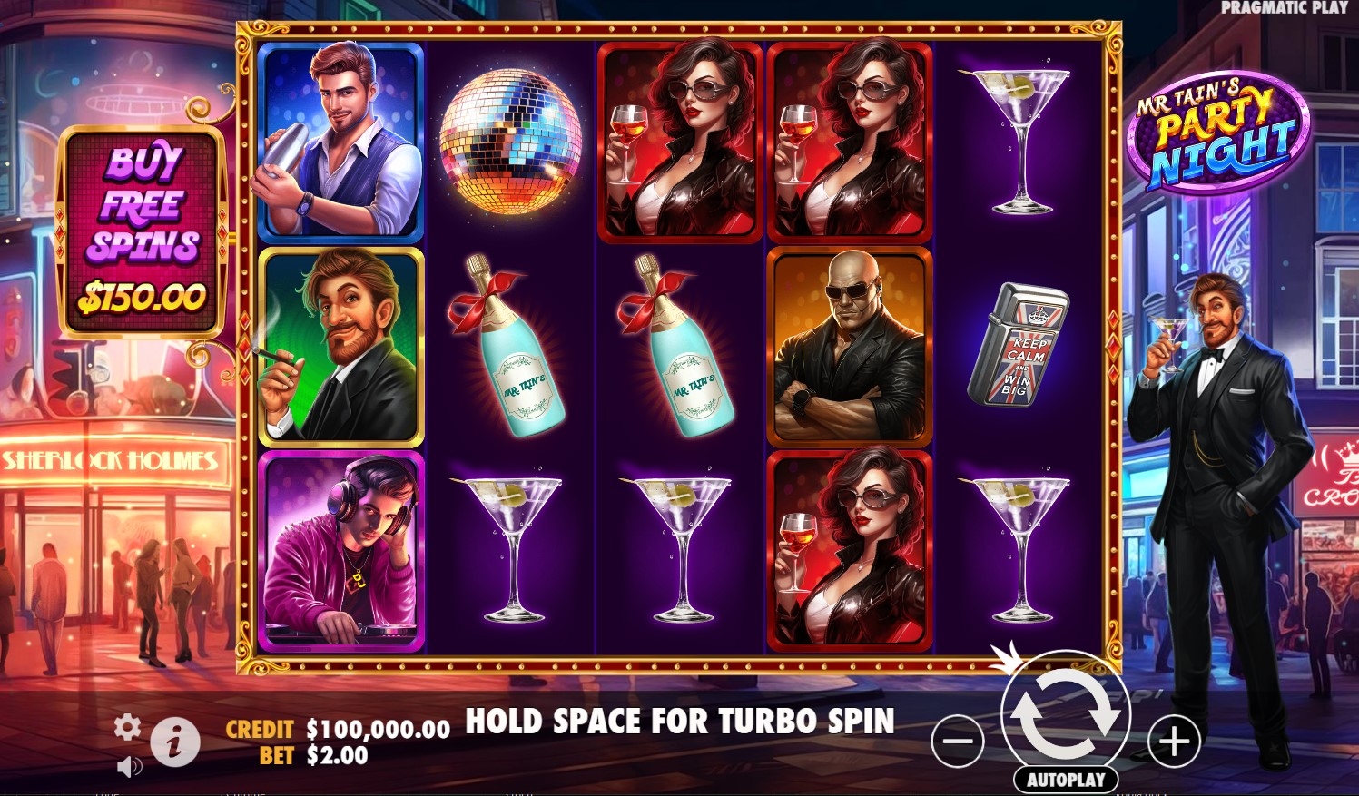 Mr Tain's Party Night Slot Gameplay