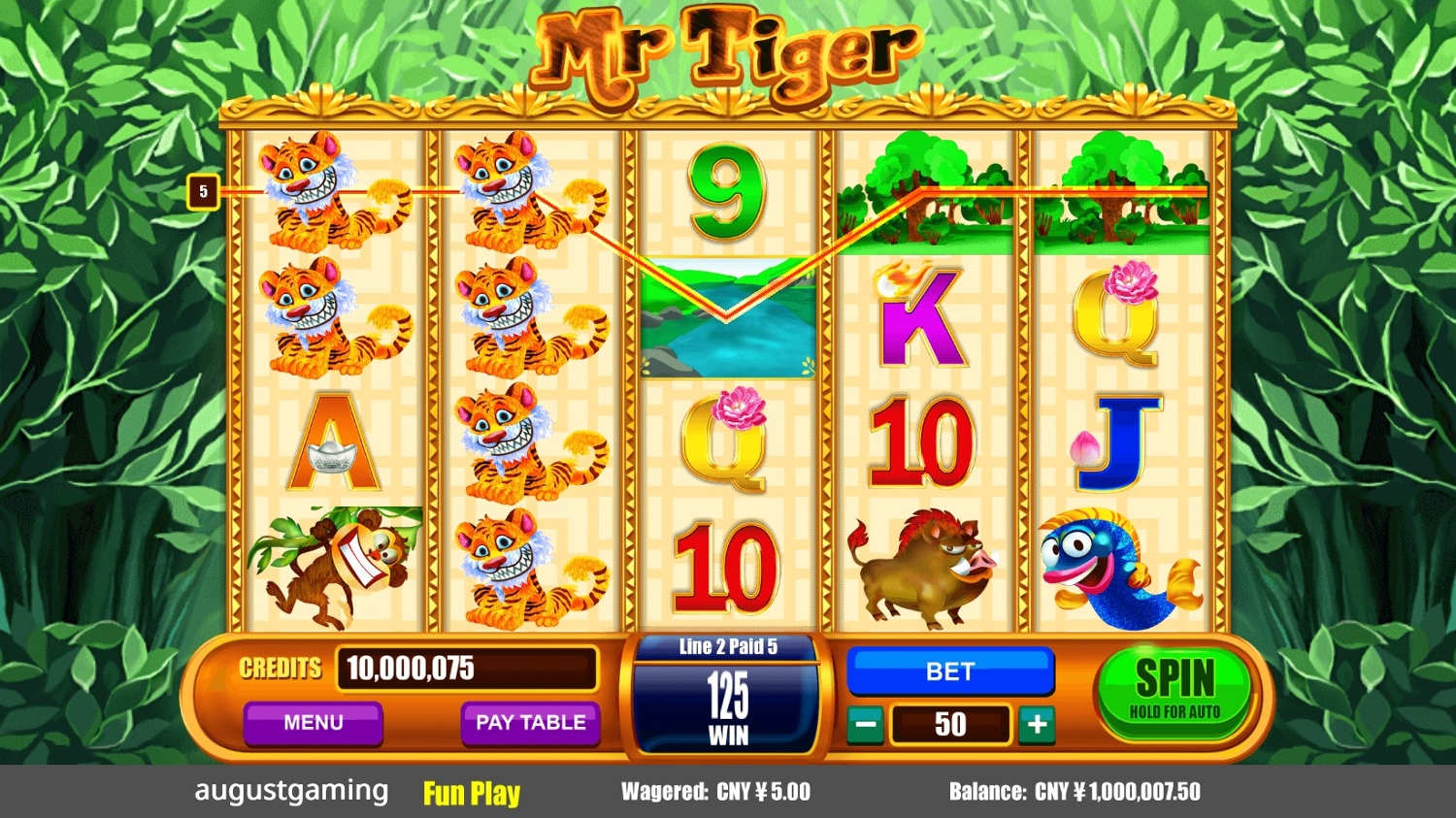 Mr Tiger Slot Gameplay