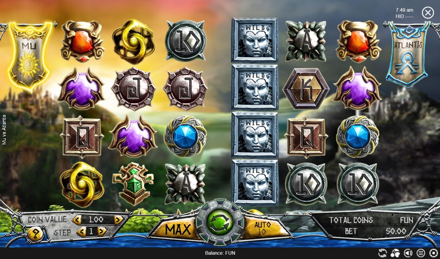 Mu vs Atlantis Slot Gameplay