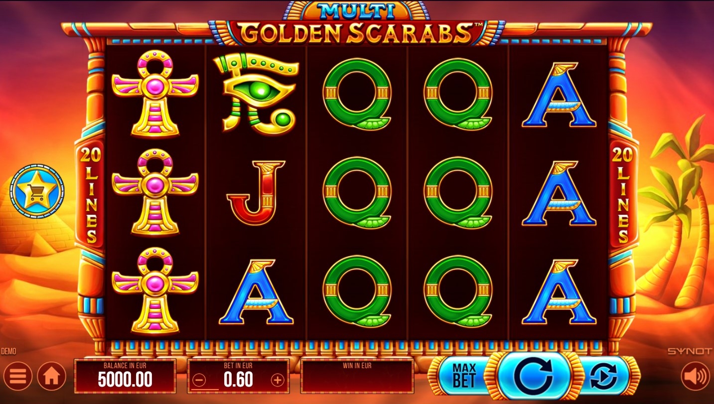 Multi Golden Scarabs Slot Gameplay