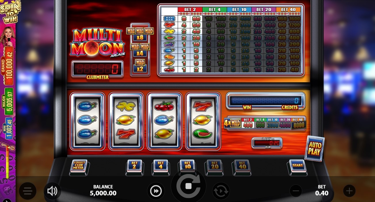 Multi Moon Arcade Slot Gameplay