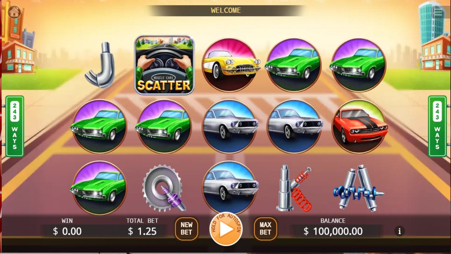 Muscle Cars Slot Gameplay