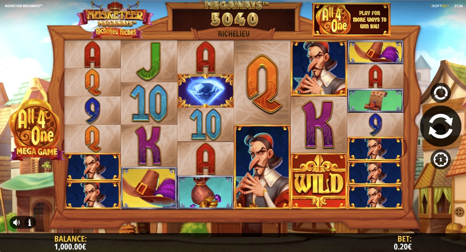 Musketeer Megaways Slot Gameplay