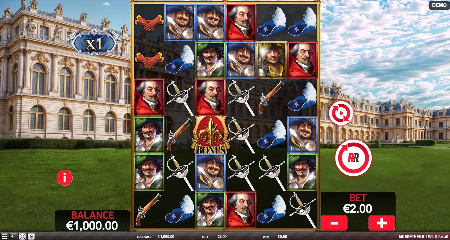 Musketeers 1 Wild Slot Gameplay