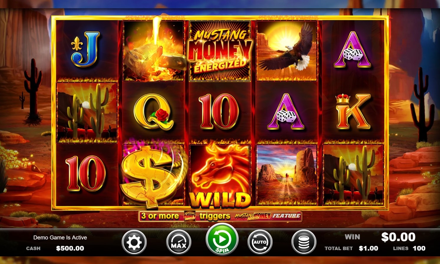 Mustang Money Energized Slot Gameplay