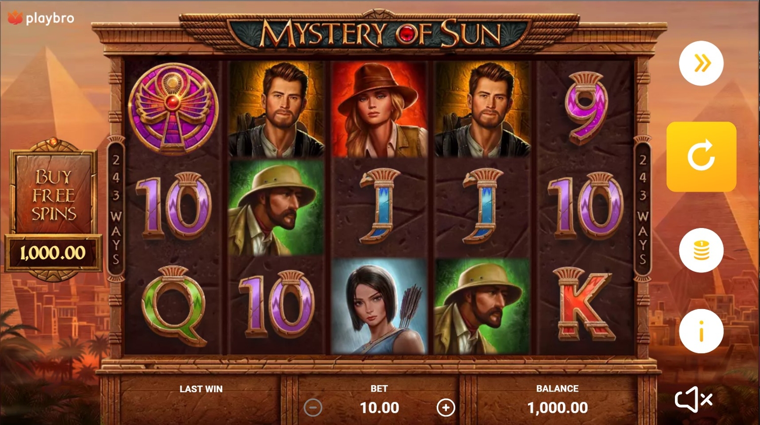 Mystery of Sun Slot Gameplay