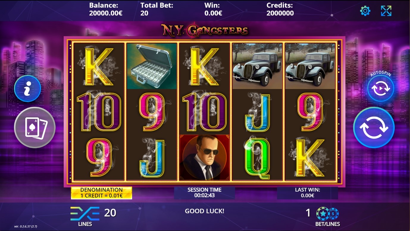 N.Y. Gangsters Slot Gameplay
