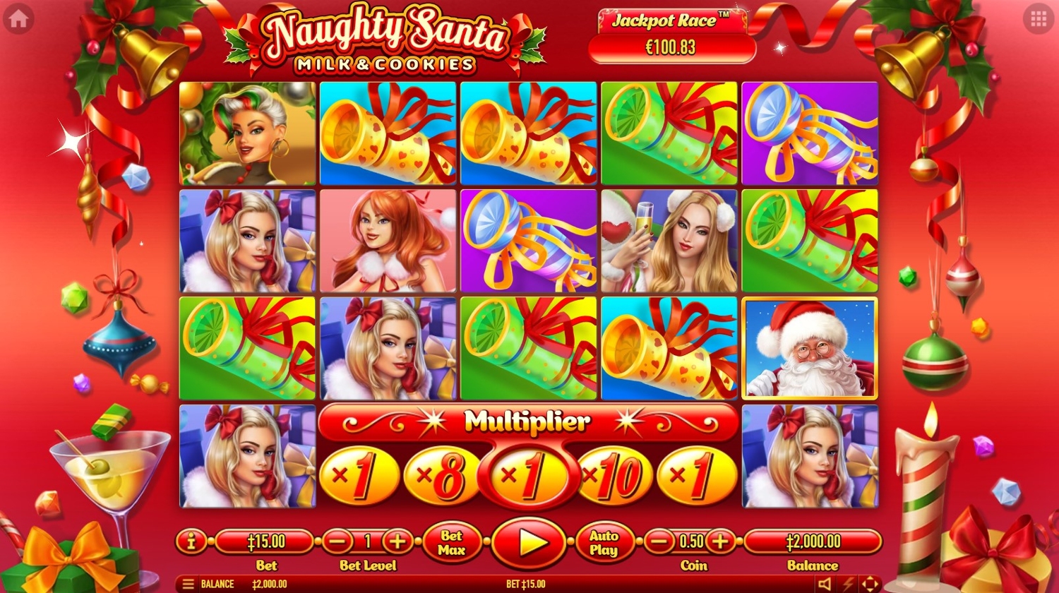 Naughty Santa Milk & Cookies Slot Gameplay