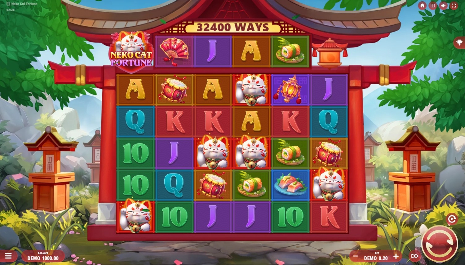 Neko Cat Fortune Slot Gameplay