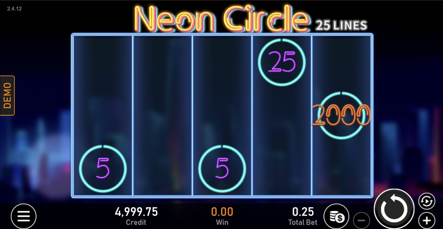Neon Circle Slot Gameplay