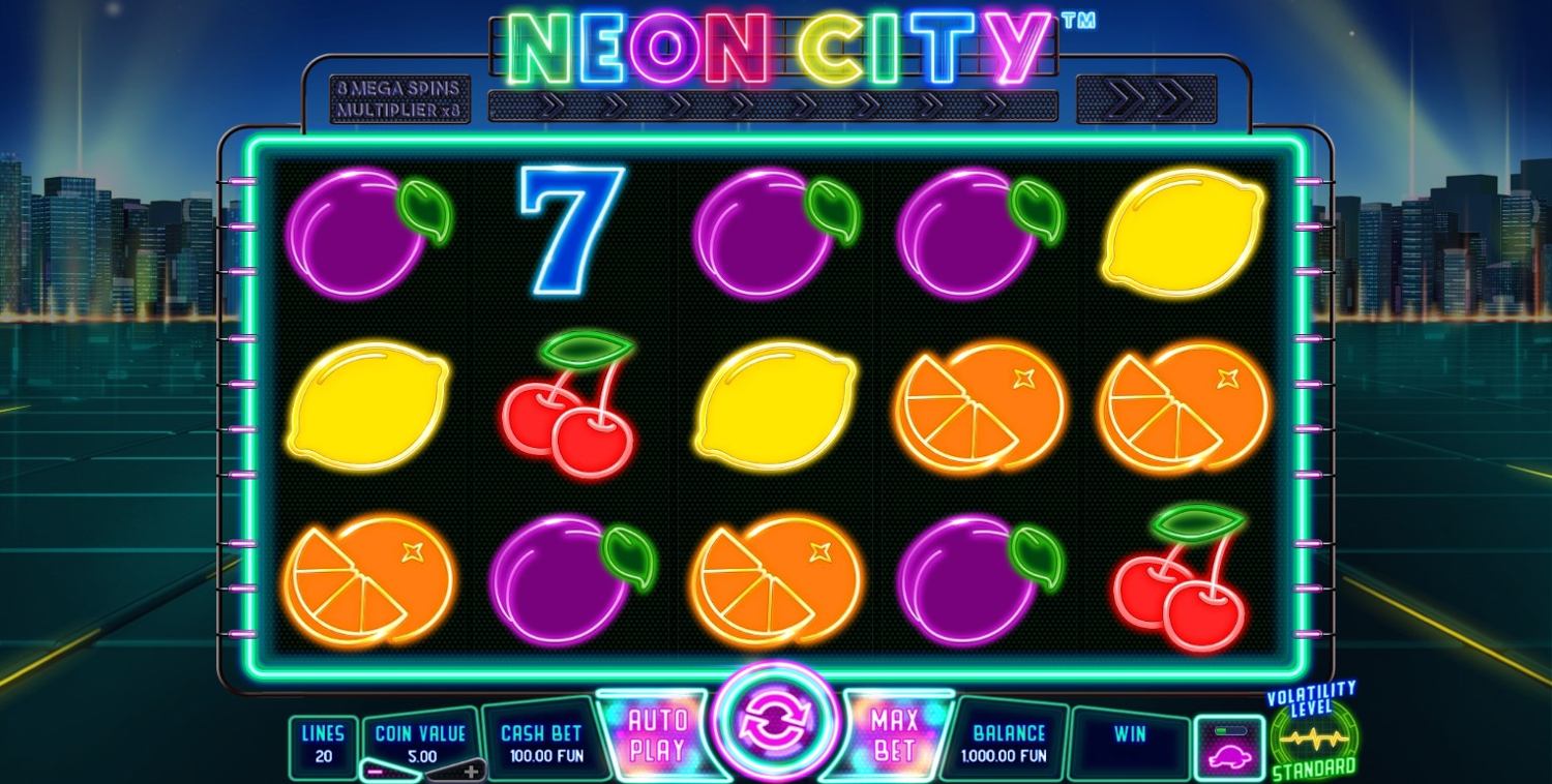 Neon City Slot Gameplay