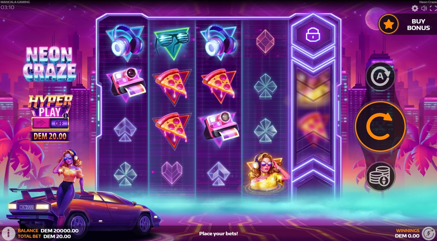 Neon Craze Slot Gameplay