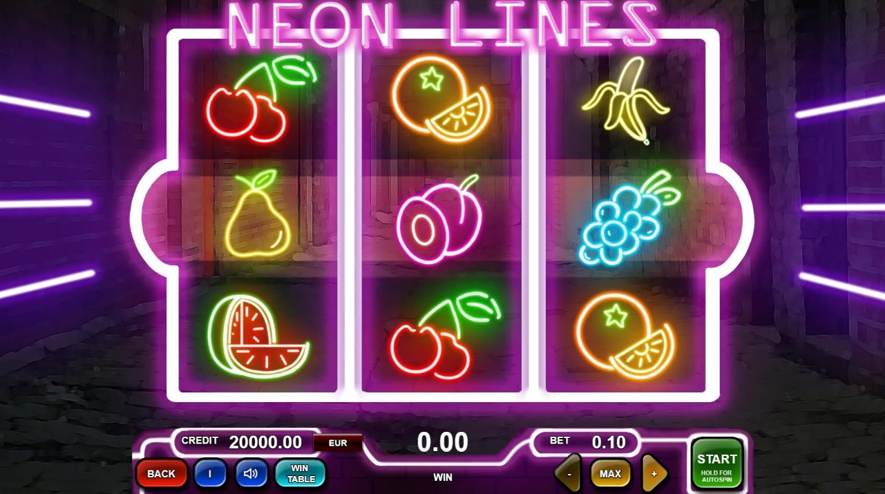 Neon Lines Slot Gameplay