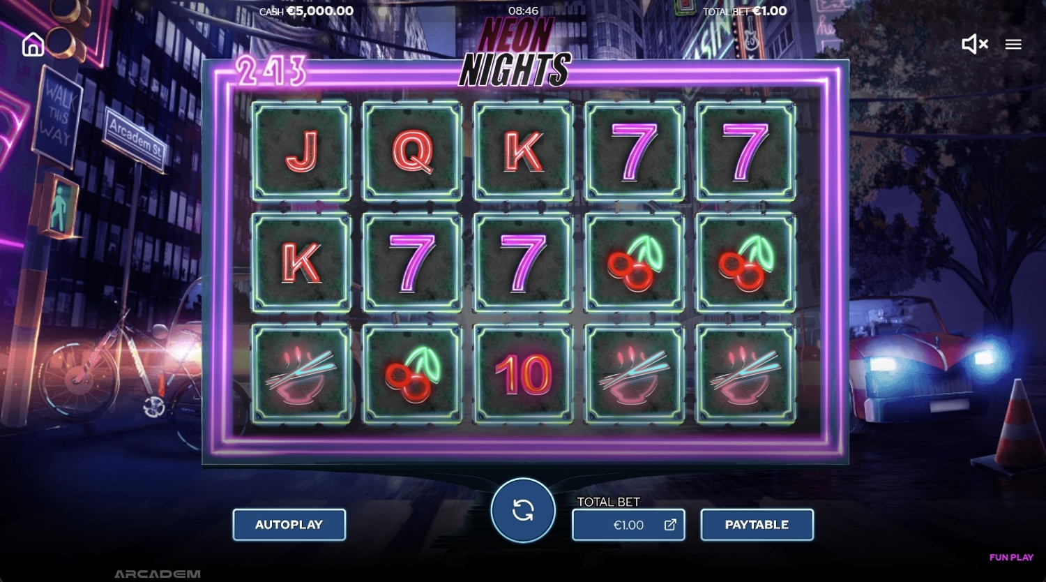 Neon Nights Slot Gameplay