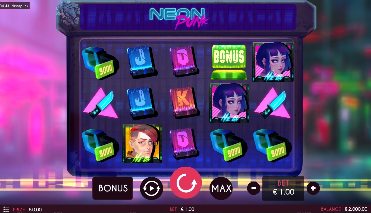 Neon Punk Slot Gameplay