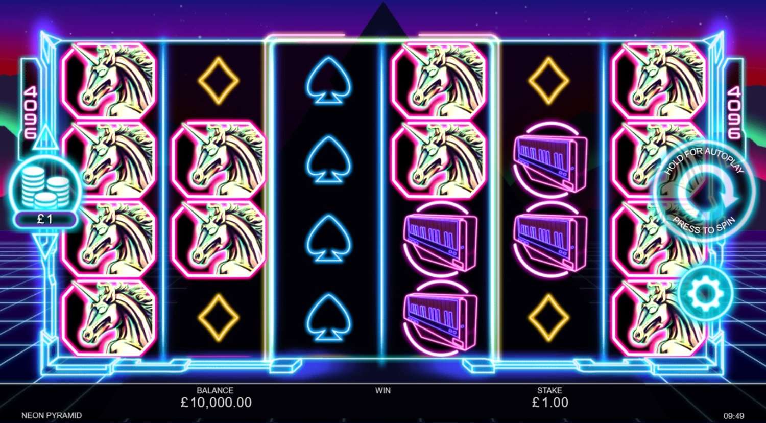 Neon Pyramid Slot Gameplay