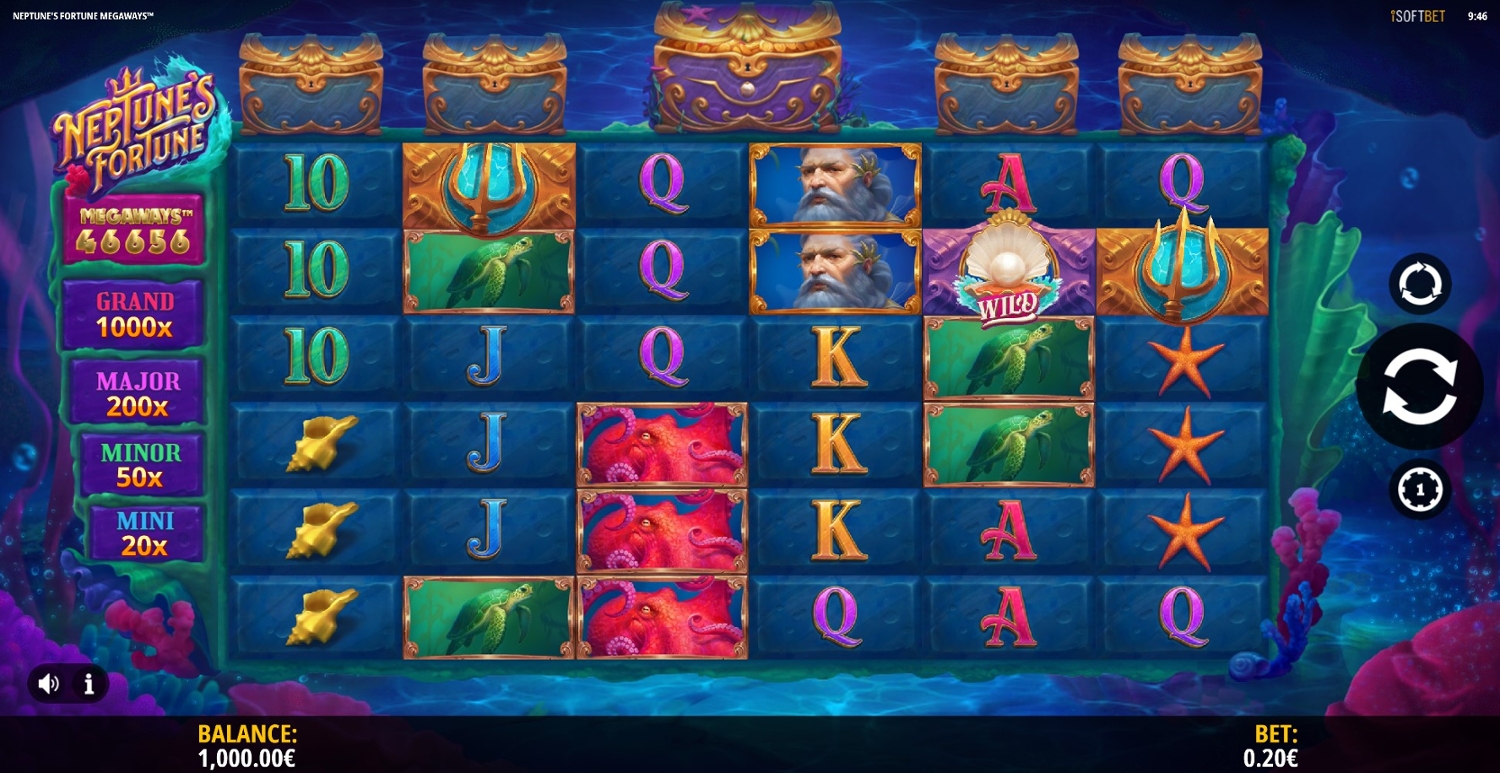 Neptune's Fortune Megaways Slot Gameplay