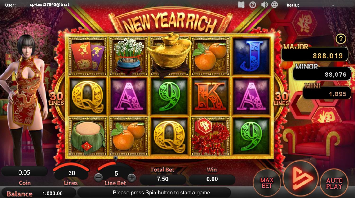New Year Rich Slot Gameplay