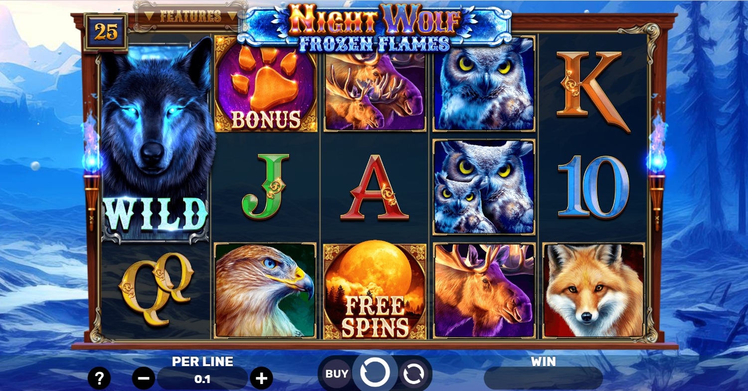 Night Wolf - Frozen Flames Slot Gameplay